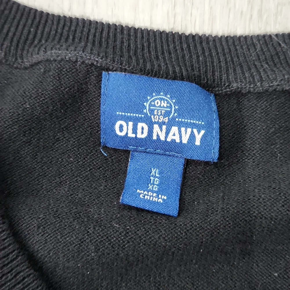 Men's Old Navy v Neck Sweater XL Black - Picture 2 of 4